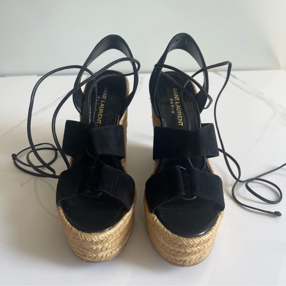 NEW IN BOX AUTHENTIC YSL LACE UP ESPADRILLES - Picture 5 of 12